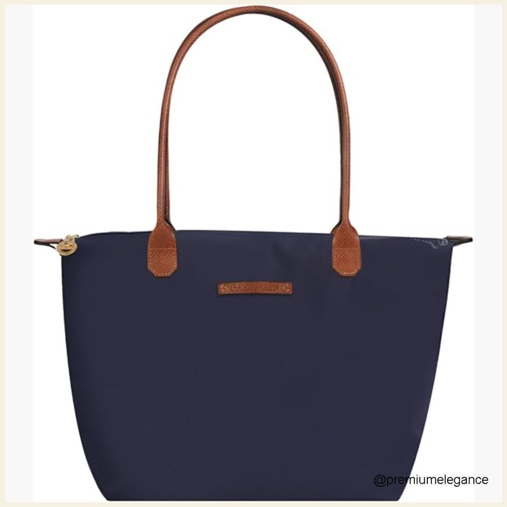 Lightweight Nylon Tote Bag with Zipper Closure, Spacious for Daily Use